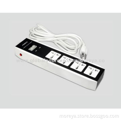 Extension Power Socket for AU, EU, UK, US Usage, 4-Socket Outlets with Sure & Overload Protection